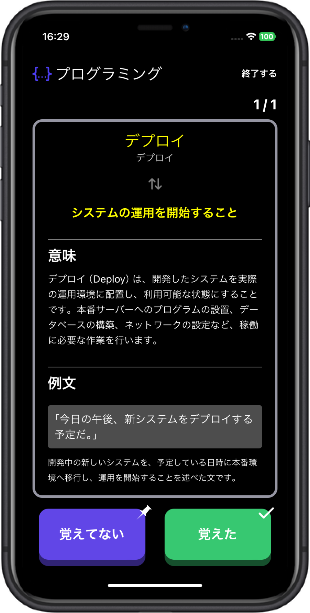 例文があるから単語の使い方も学べる！